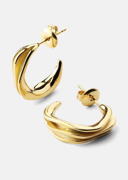 Earrings Gleaming Flow - 18k Gold Plated