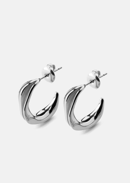 Earrings Gleaming Flow - Silver Plated