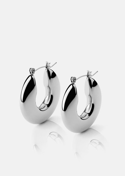 Earring Luna Bold Hoops - Silver Plated