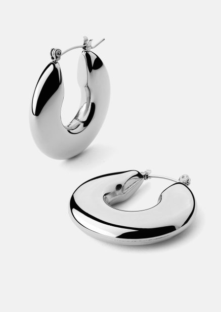 Earring Luna Bold Hoops - Silver Plated