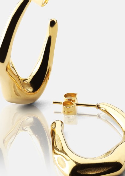 Earring Bold Drops - 18k Gold Plated
