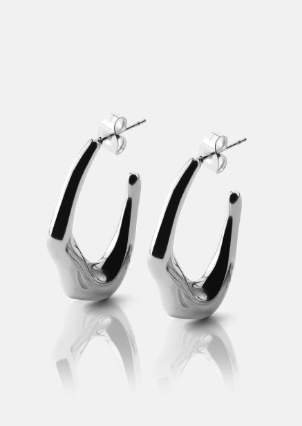 Earring Bold Drops - Silver Plated