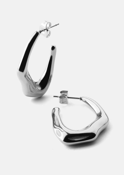 Earring Bold Drops - Silver Plated
