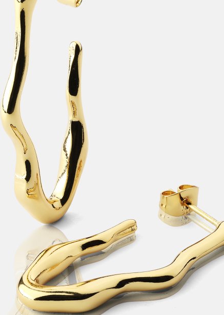 Earring Waves - 18k Gold Plated