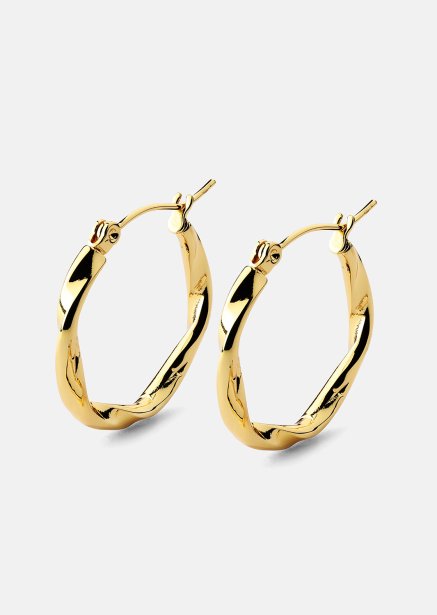 Twist Glow Hoops - 18k Gold-Plated Earrings