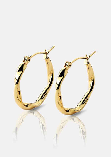 Twist Glow Hoops - 18k Gold-Plated Earrings