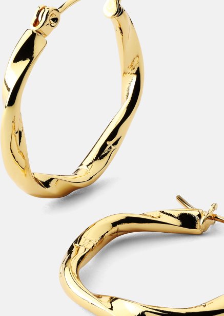 Twist Glow Hoops - 18k Gold-Plated Earrings