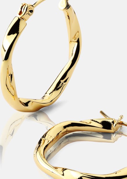 Twist Glow Hoops - 18k Gold-Plated Earrings