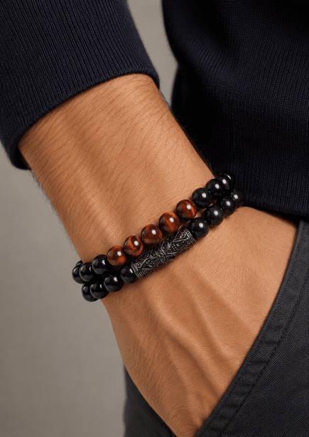Beaded Bracelet Ebon Crest