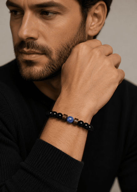 Beaded Bracelet Obsidian Forge