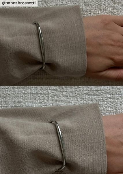 Bracelet Flow Cuff - Silver Plated