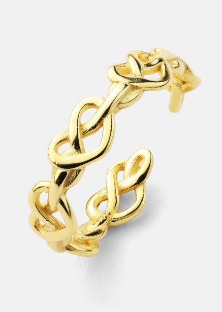 Ring Heart Link - 18k Gold Plated