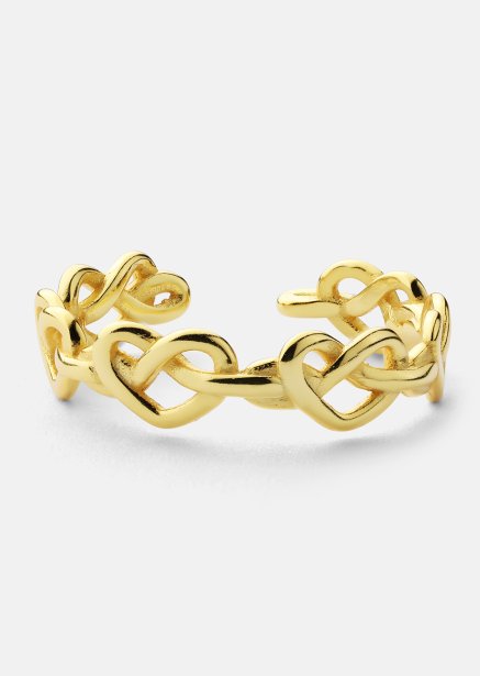 Ring Heart Link - 18k Gold Plated