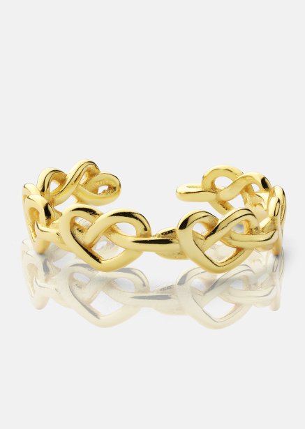 Ring Heart Link - 18k Gold Plated