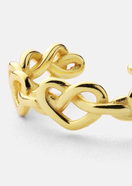 Ring Heart Link - 18k Gold Plated