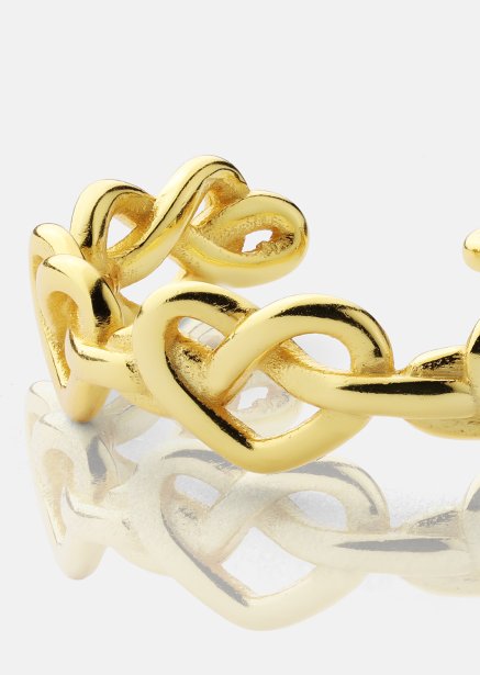 Ring Heart Link - 18k Gold Plated