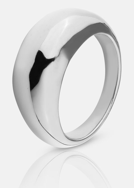 Golden Bold Ring - Silver Plated