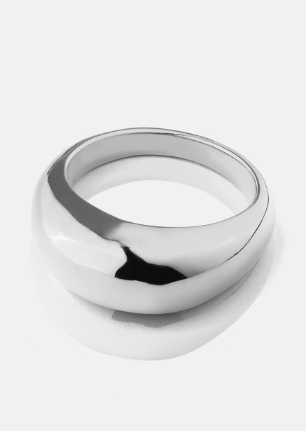 Golden Bold Ring - Silver Plated
