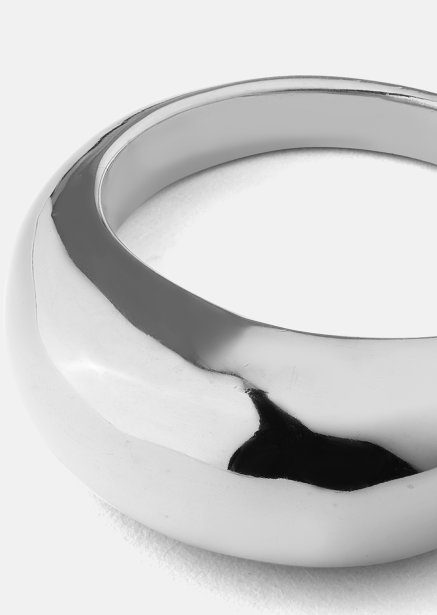 Golden Bold Ring - Silver Plated