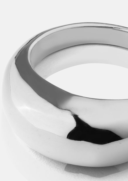 Golden Bold Ring - Silver Plated