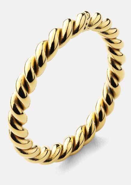 Ring Golden Twist - 18k Gold Plated