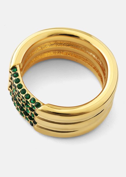 Ring Green Lumière - 18k Gold Plated