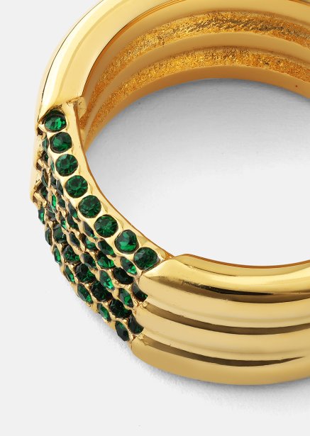 Ring Green Lumière - 18k Gold Plated