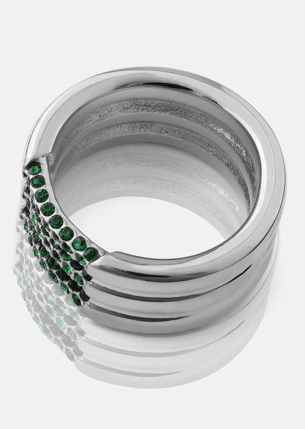 Ring Green Lumière - Silver Plated