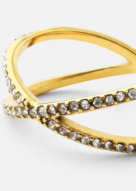 Ring Sparkle X - 18k Gold Plated