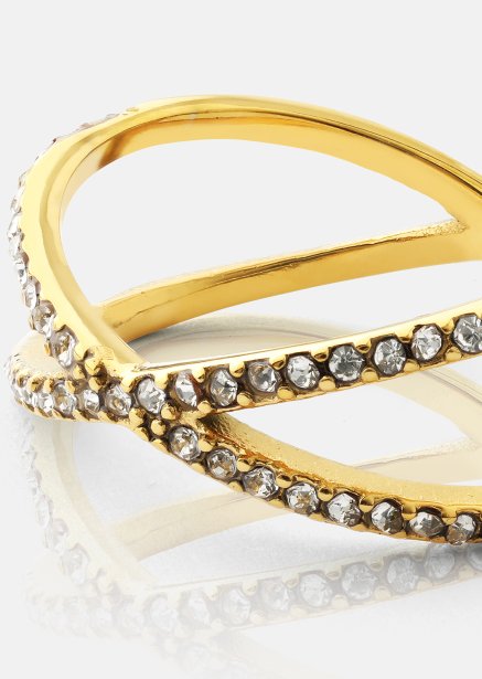 Ring Sparkle X - 18k Gold Plated