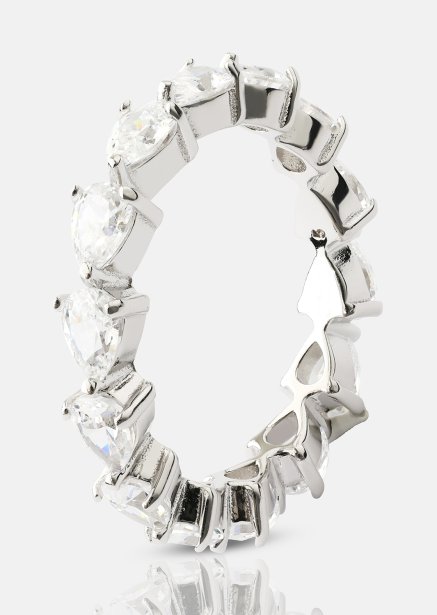 Bezel Glimmer Ring - Silver Plated