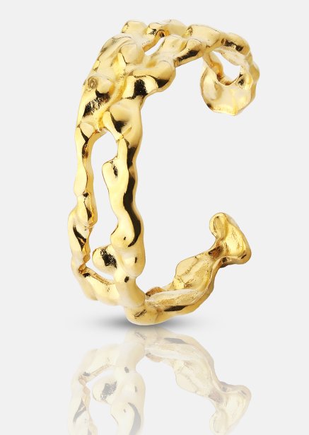 Ring Molten Wave - 18k Gold Plated