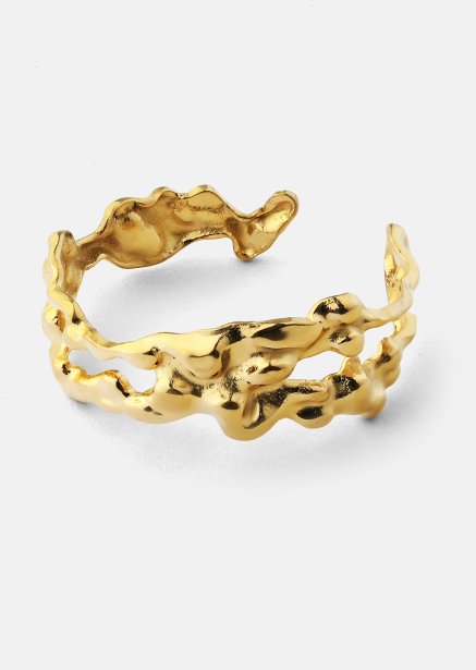 Ring Molten Wave - 18k Gold Plated