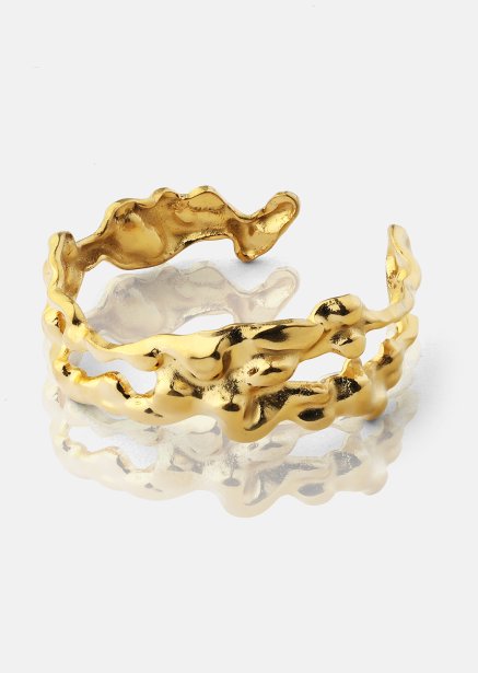 Ring Molten Wave - 18k Gold Plated