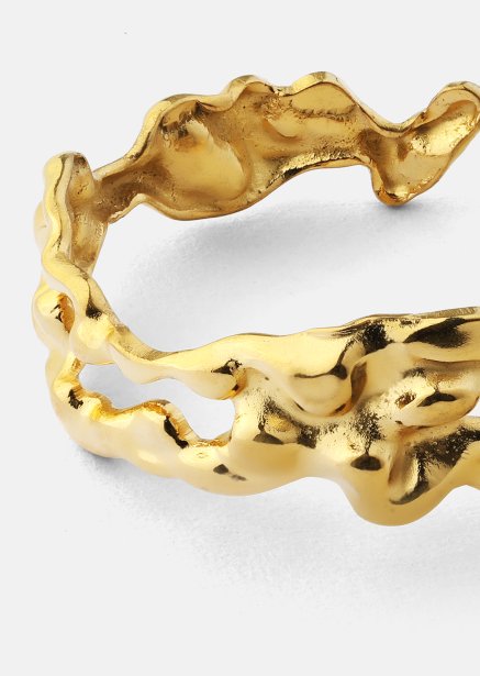 Ring Molten Wave - 18k Gold Plated