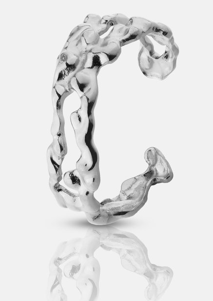 Ring Molten Wave - Silver Plated