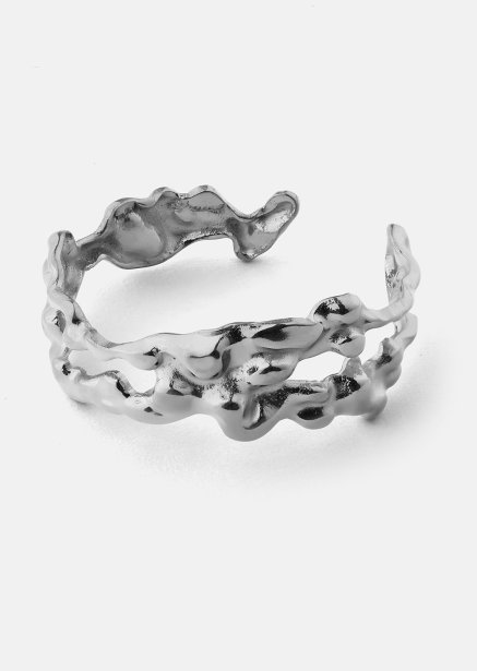 Ring Molten Wave - Silver Plated