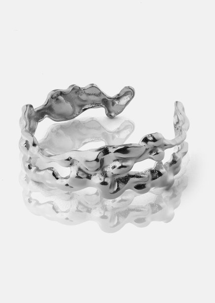 Ring Molten Wave - Silver Plated