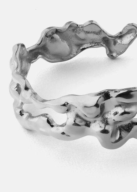 Ring Molten Wave - Silver Plated
