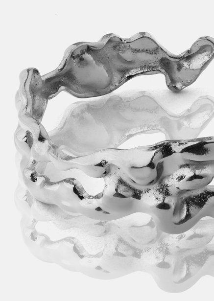 Ring Molten Wave - Silver Plated