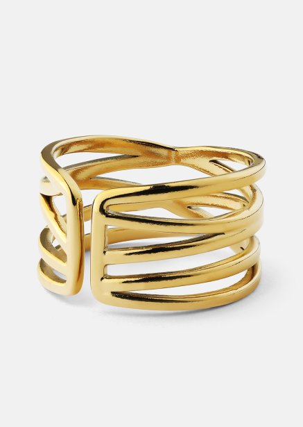 Ring Golden Maze - 18k Gold Plated