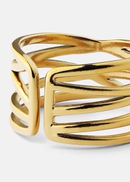 Ring Golden Maze - 18k Gold Plated