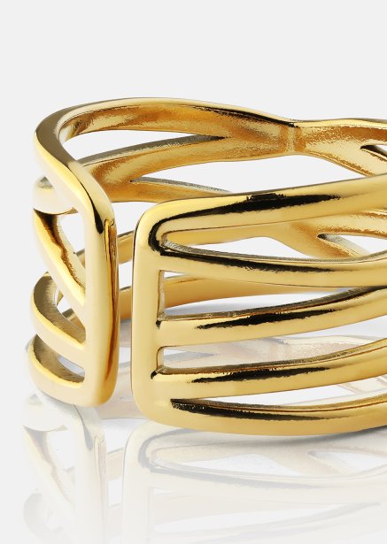 Ring Golden Maze - 18k Gold Plated