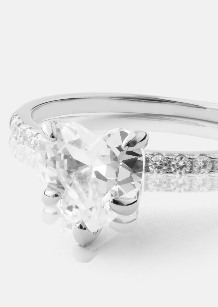 Heartlight Solitaire Ring - Silver Plated