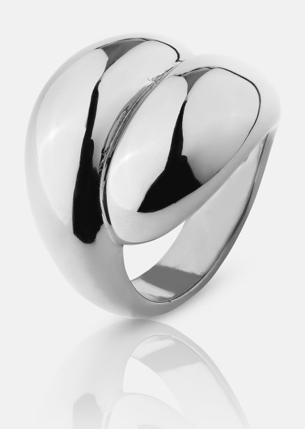 Ring Bold Flow - 18k Silver Plated
