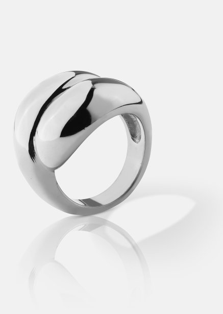 Ring Bold Flow - 18k Silver Plated
