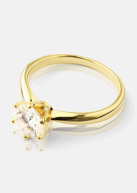 Ring Solitaire - 18K Gold Plated