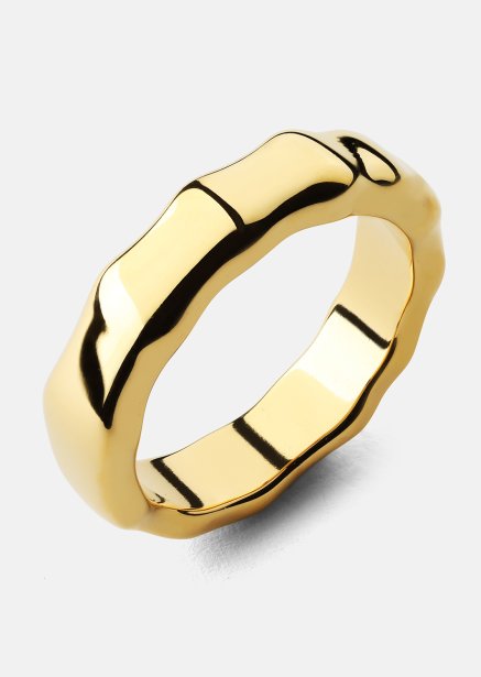 Ring Sculpted Flow - 18k Gold Plated