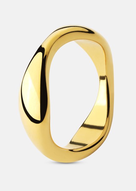Ring Organic Curve - 18k Gold Plated