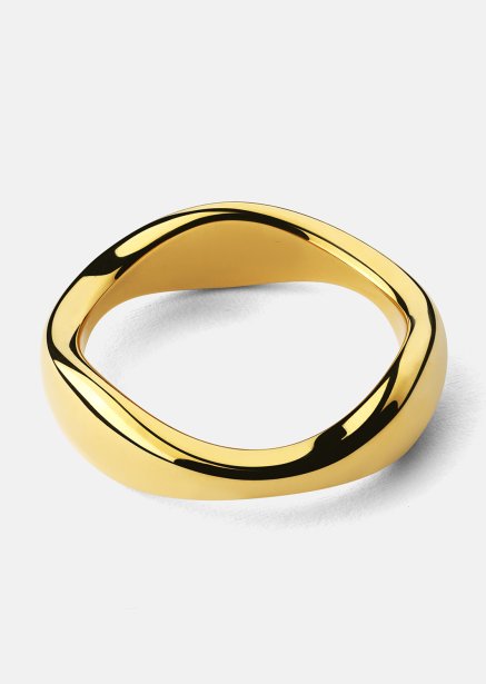 Ring Organic Curve - 18k Gold Plated